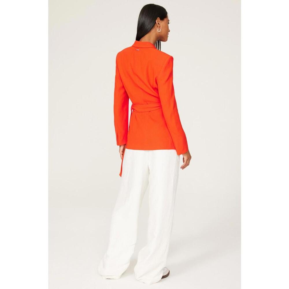 BOSS Jawana Orange Blazer Size 8 with Hole - Picture 2 of 8
